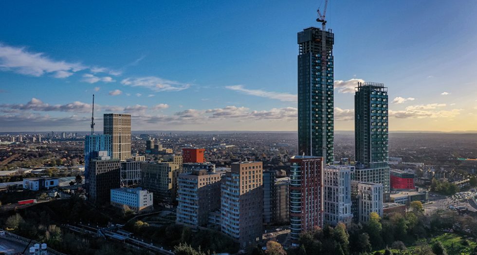 One West Point Aerial photo Park Royal Cross Rail