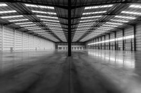 New build empty warehouse space. Super size shed photo