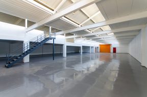 Industrial space in Sussex. Interior photo of new refurbishment
