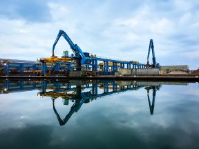 industrial locations south coast Shoreham harbour Parker Steel reflections waterside