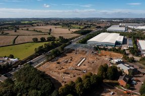 Drone CGI Aerial photo of development site at Swan Valley Northamptony